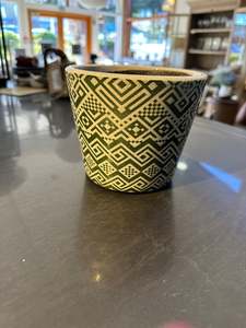 Home Living: Green & White Planter