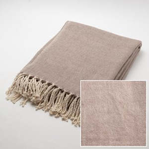 Wool / Cotton Throw w/Fringe