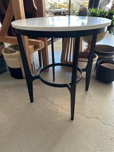 Furniture: Marble & Iron Side Table