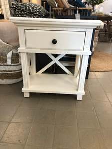 Cabinets: White Bedside Table