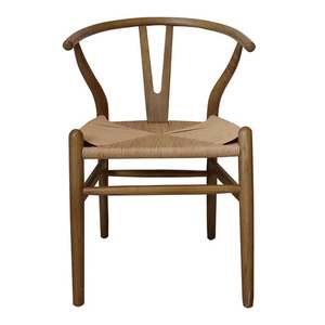 Elm Wishbone Chair in Ash Walnut Finish