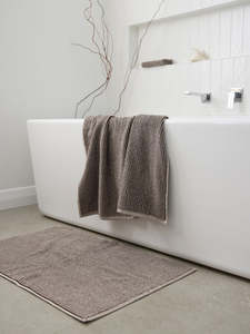 Newin: Stripe Cotton Bath Linen Cocoa/Bone
