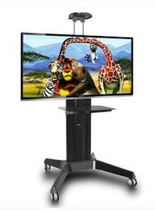 Mobile TV Stand: Super Heavy Duty 1.95M Mobile TV Stand for 42-90'' TV with cable management system