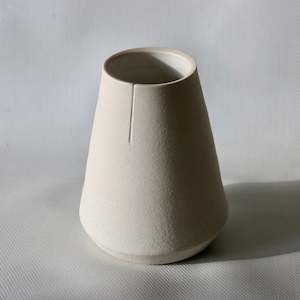 Ceramics: Shaw Road Ceramics. ‘Perfectly Imperfect’ V3 Vase - Textured White / White
