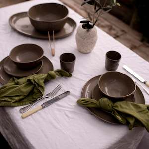 Lil Ceramics: Lil Ceramics. Essentials Dinner Set - Granite