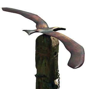 Art: Koa Bronze - Jay Lloyd. ALBATROSS ON POST