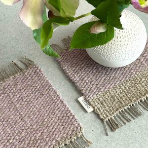 Loom Studio. Lavender Linen + Wool Woven Set of 2
