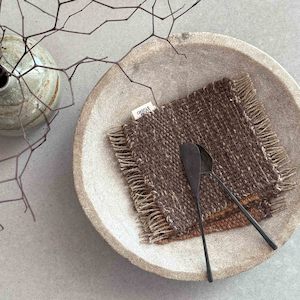 Kitchen And Table: Loom Studio. Amber Linen + Wool Woven Set of 4