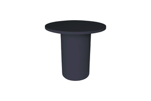 Products: SMOOTH BLACK CIRCLE TABLE SMALL - Event Hire - Twelve Tables
