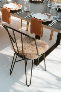 Sheepskin Chair Cover - Event Hire - Twelve Tables