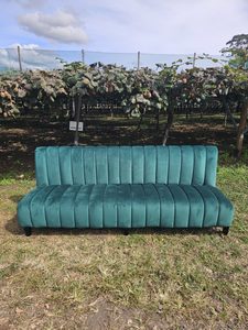 GREEN PLUSH LOUNGER - Event Hire - Twelve Tables