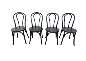 BLACK WOODEN BENTWOOD CHAIR (sale) - Event Hire - Twelve Tables
