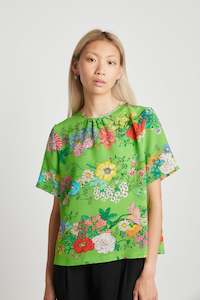 Silk: Rosamund tee - Green