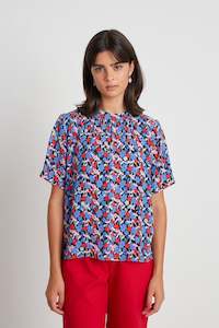 Fabrics Trims Viscose: Kiss me tee - Navy