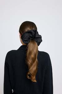 Fun and Games oversized scrunchie - Black satin