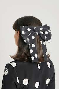 Caitlin Snell + twenty-seven names | Georgie Hair Bow - Black spot
