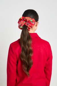 Oversized scrunchie - Red floral
