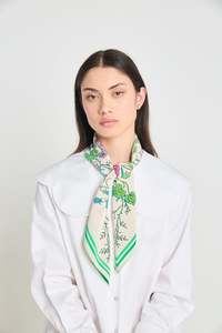 Silk: Doom and bloom scarf - Cream