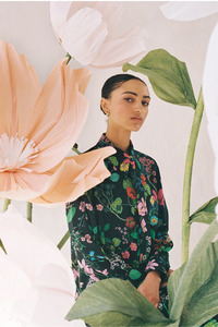 Silk: Doom and bloom silk tie - Green