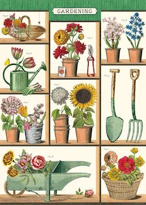 Products: Cavallini Gardening Poster Wrap