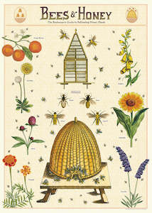 Products: Cavallini Bees & Honey Poster Wrap