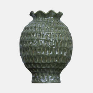 Textured Green vase