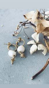 Pearl Burst Drop Earrings