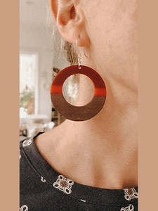 Wood Circle Earrings