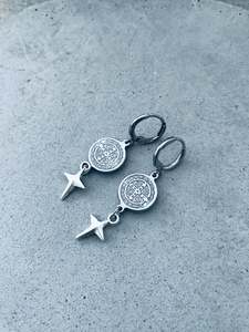 All Earrings: Gull coin drop earrings