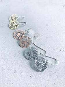 All Earrings: Filigree disc earrings
