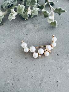 Vienna crescent stock pin brooch