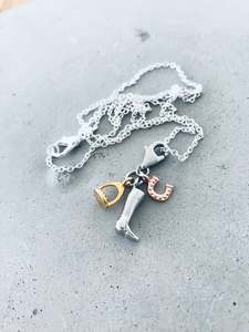 Equestrian: Equine Sterling silver charm necklace