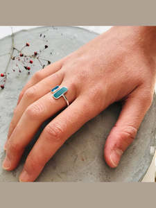 Teal Pop Adjustable Ring