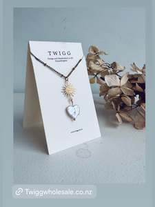 All Necklaces: Anna Heart Pearl Necklace