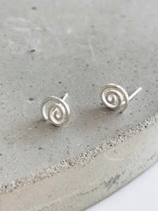 Whirl Sterling Silver Stud Earrings