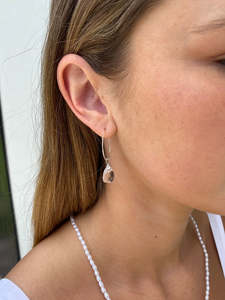 Audrey Crystal  Hoop Earrings