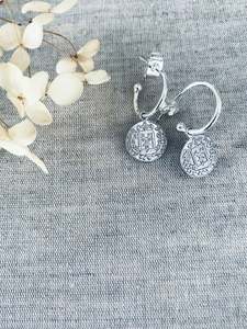 Sterling Silver Stud Huggies - Disc