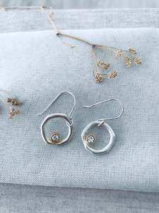 All Sterling Silver: Solidered Circle Earrings
