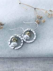 Hammered Circle Earrings