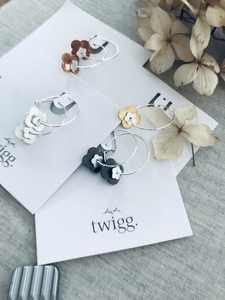 Calla Babu Flower Hoop Earrings