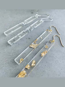 All Acrylic: Foiled Rod Earrings - on outlet on wix - do you want both colours at $12?