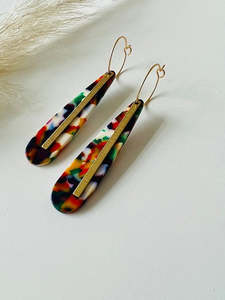 All Acrylic: Te Huna Multi Earrings