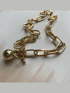 Lara Link Ball Golden Necklace