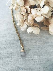 Gold Necklaces: Rosie Quartz Necklace