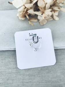 Huggie Hoop Earrings: Flat heart sterling silver stud sleepers