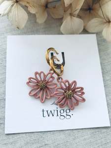 Huggie Hoop Earrings: Anya Flower Earrings