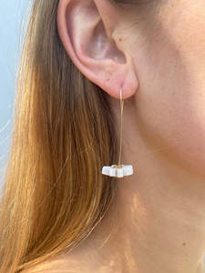 Flower Earrings: Flower Drop Porcelain Earrings