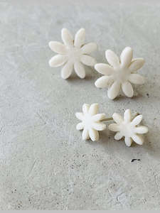 Porcelain Cosmos Stud Earrings