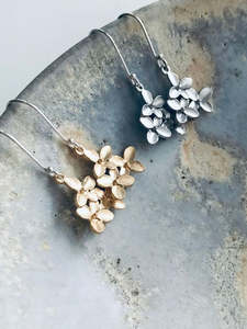 Flower Earrings: Casted Trio Flower Earrings