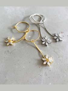 Flower Earrings: Bloom Flower Drop Earrings